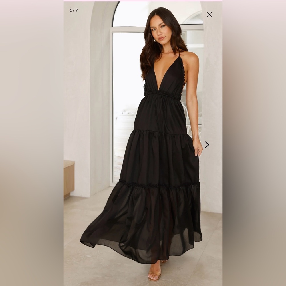 Hello Molly DANCE IN THE DARK HALTER MAXI DRESS